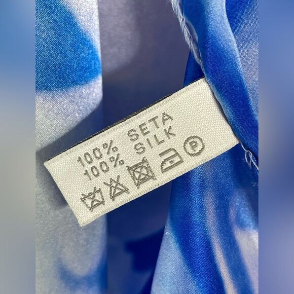 Laura Biagiotti Silk Floral Scarf Rectangle Italy - Picture 5 of 6